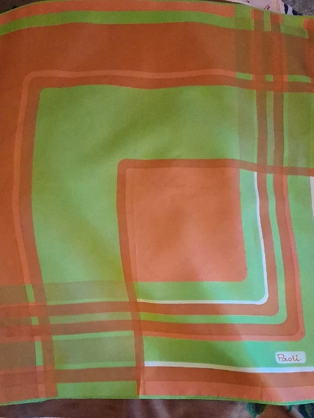 Paoli Retro Orange & Lime Scarf